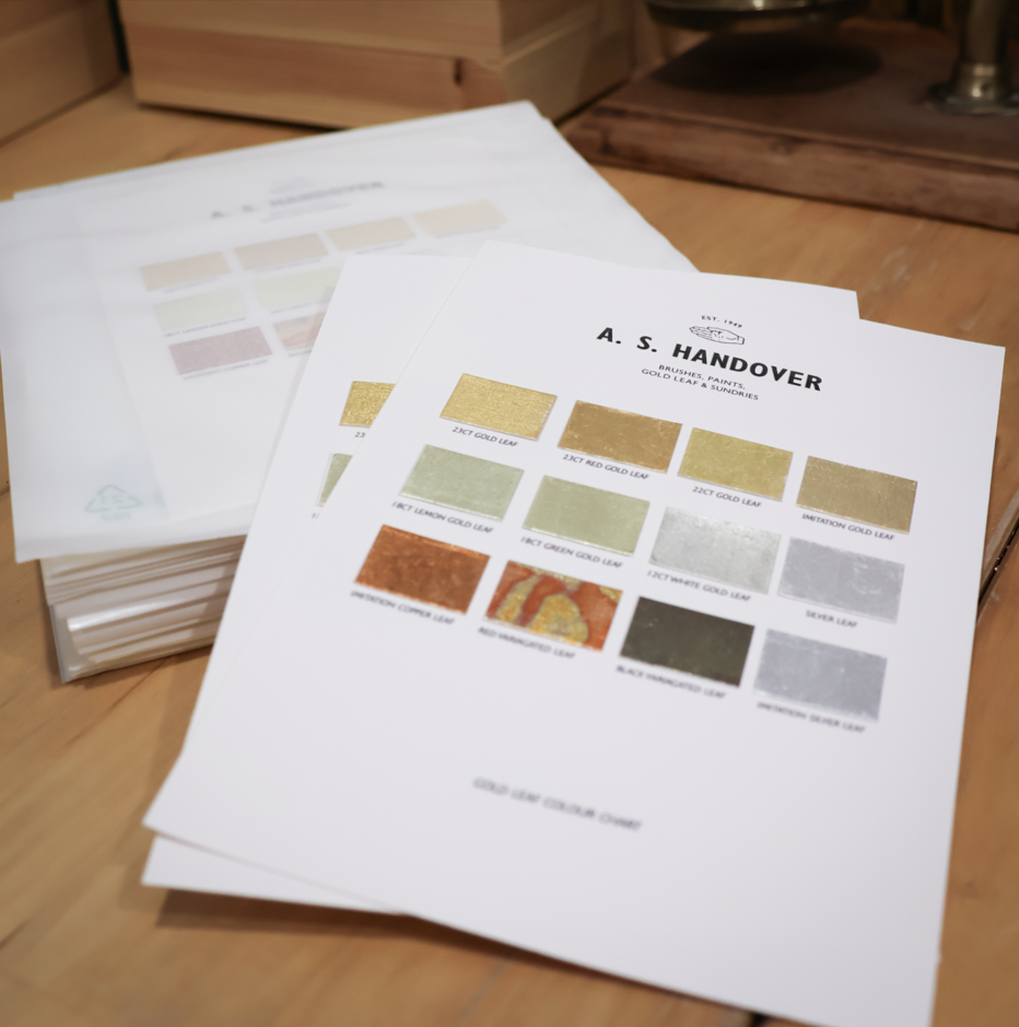Handover : Gold and Metal Leaf Shade Chart