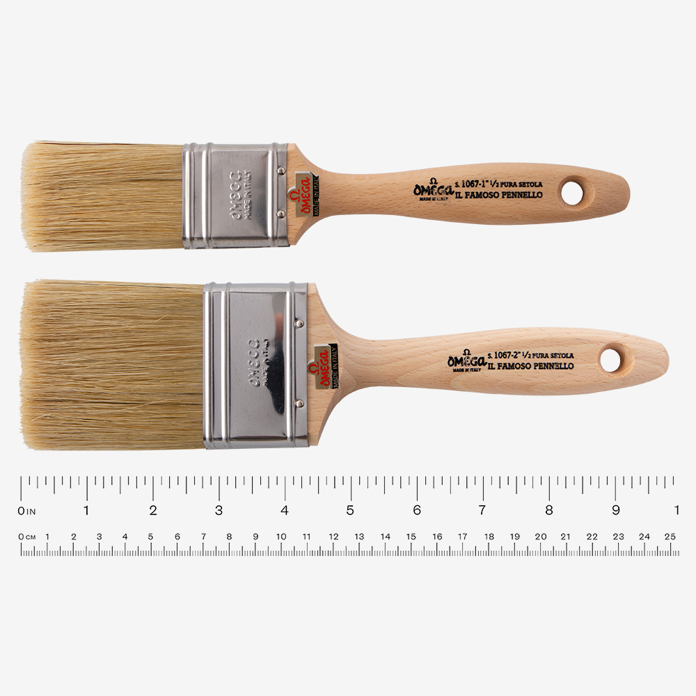 Omega : Flat Lily Bristle Paint/Varnish Brush : Series 1067 : 21/2
