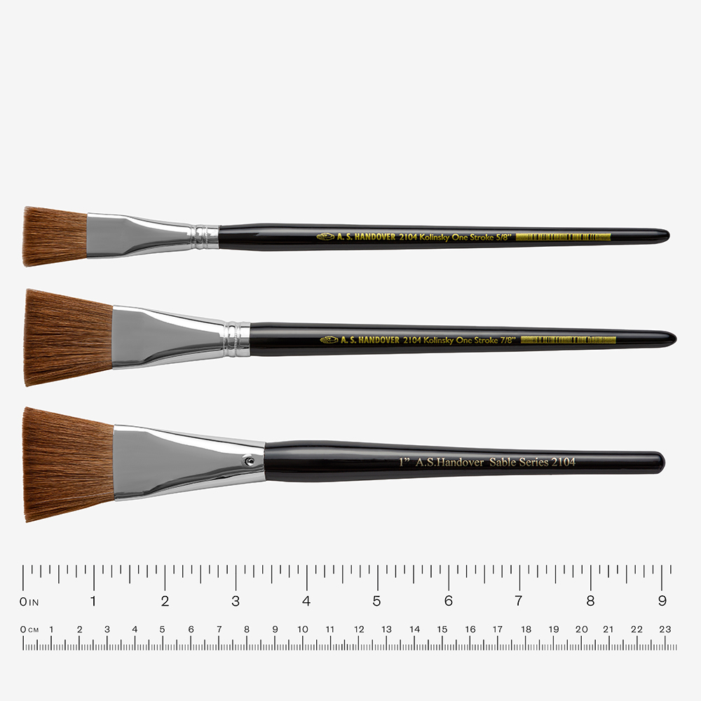 Handover : Kolinsky Sable One Stroke Medium Hair Signwriting Brush : Series 2104