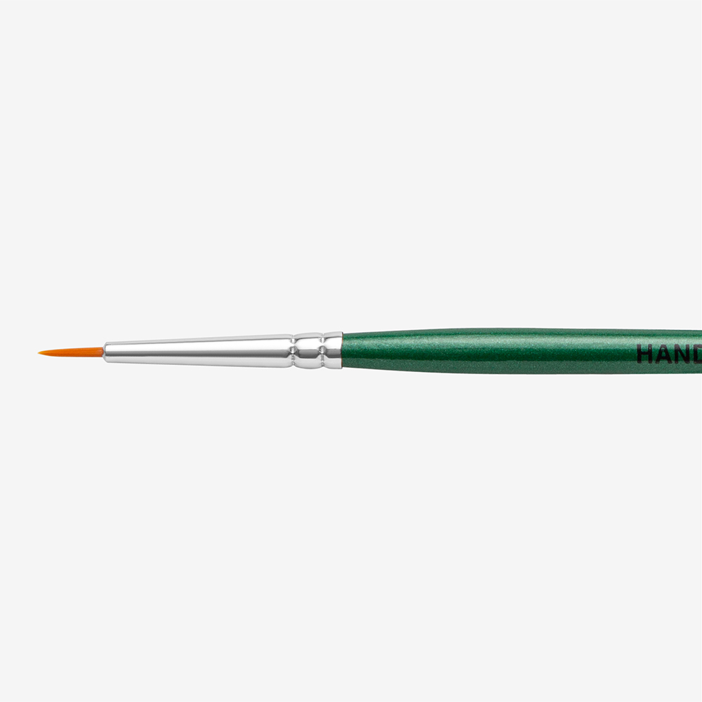 Handover : Pointed Artists Brush : Synthetic Hair Green Handle : #0