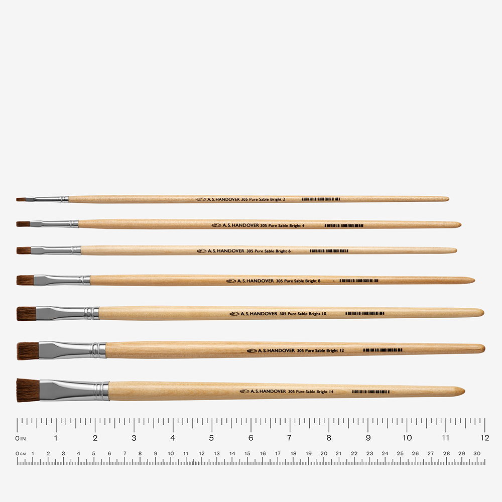 Handover : Pure Sable Brights Oil Colour Brush Long Handle : #  2