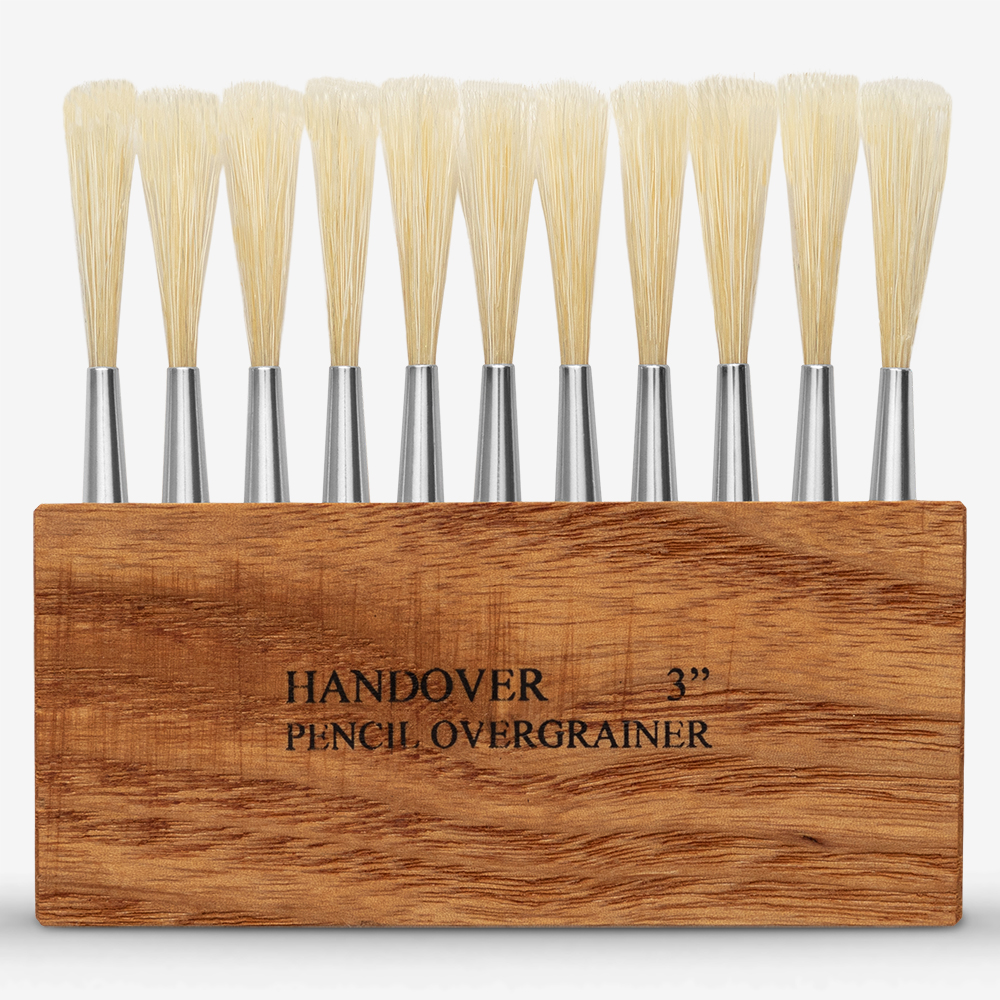 Handover : Hog Pencil Overgrainer : Separate Heads in Wood Block : 3 in