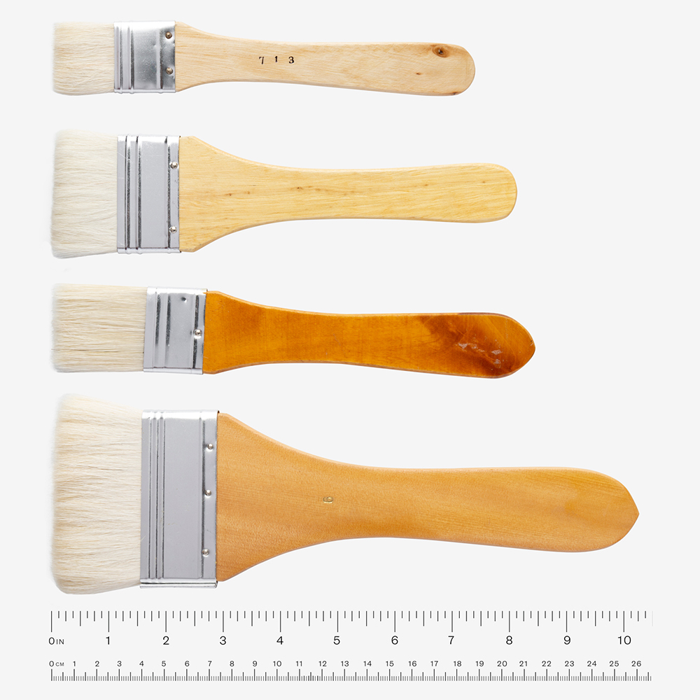 Handover :Soft White Hair Lacquer Brush in Ferrule : 50mm
