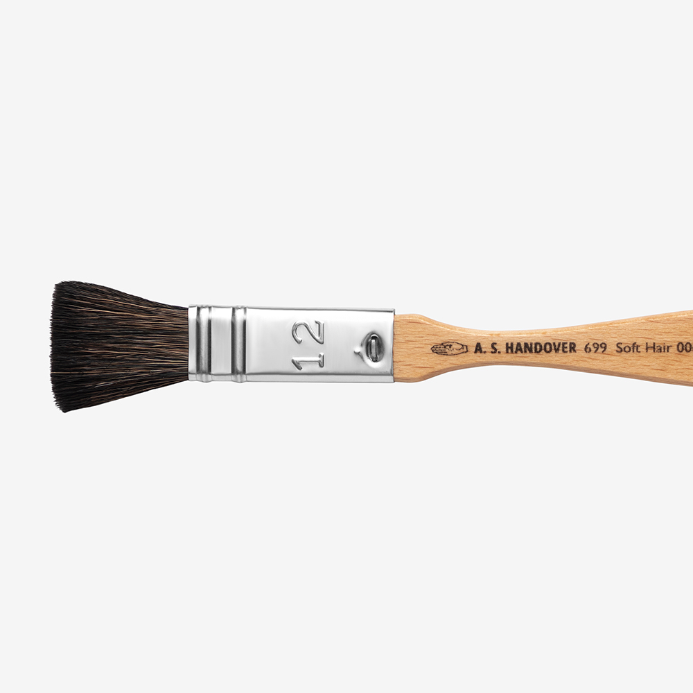 Handover : Soft Hair Mixture Flat Lacquer Brush : 1/2 in