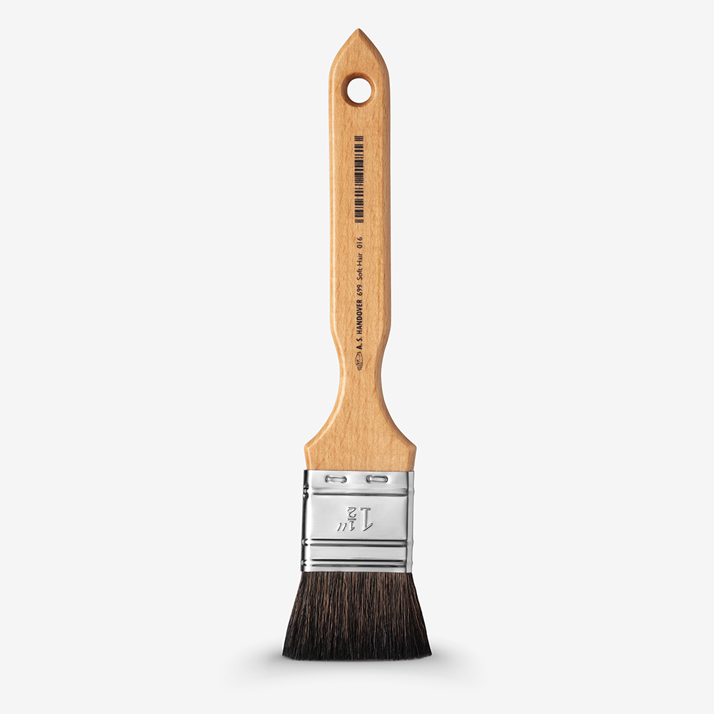 Handover : Soft Hair Mixture Flat Lacquer Brush : 1.5 in