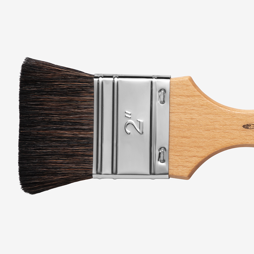 Handover : Soft Hair Mixture Flat Lacquer Brush : 2 in