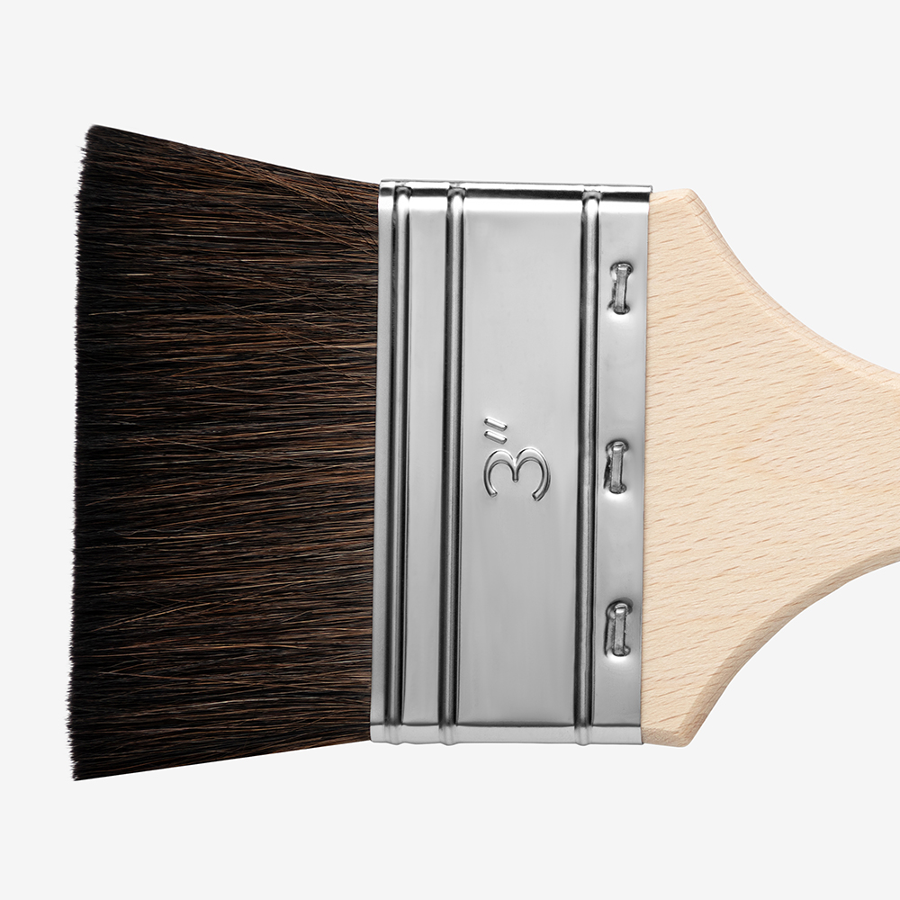 Handover : Soft Hair Mixture Flat Lacquer Brush : 3 in