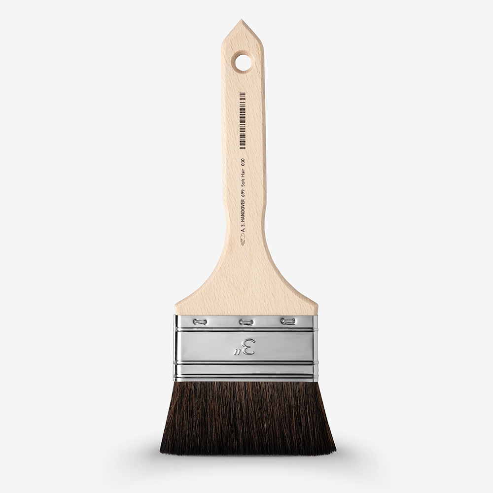 Handover : Soft Hair Mixture Flat Lacquer Brush : 3 in