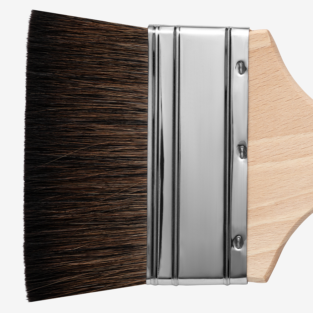 Handover : Soft Hair Mixture Flat Lacquer Brush : 4 in