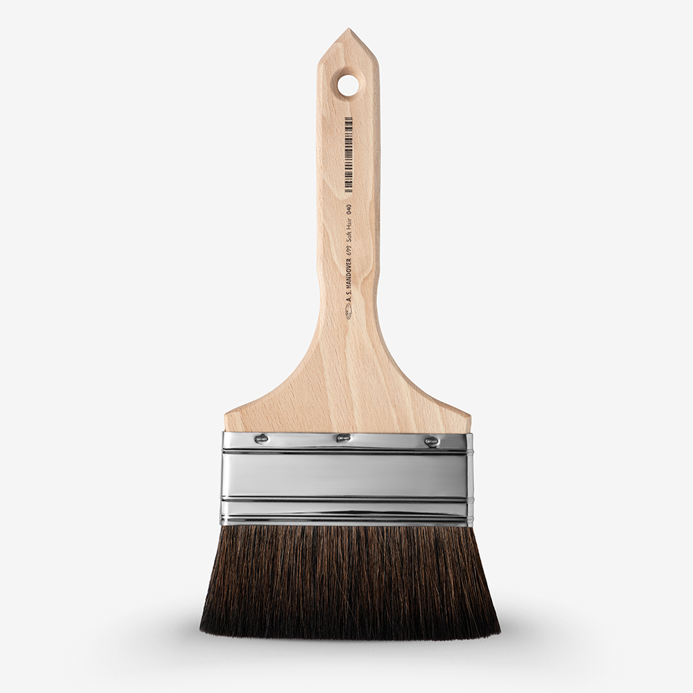 Handover : Soft Hair Mixture Flat Lacquer Brush : 4 in