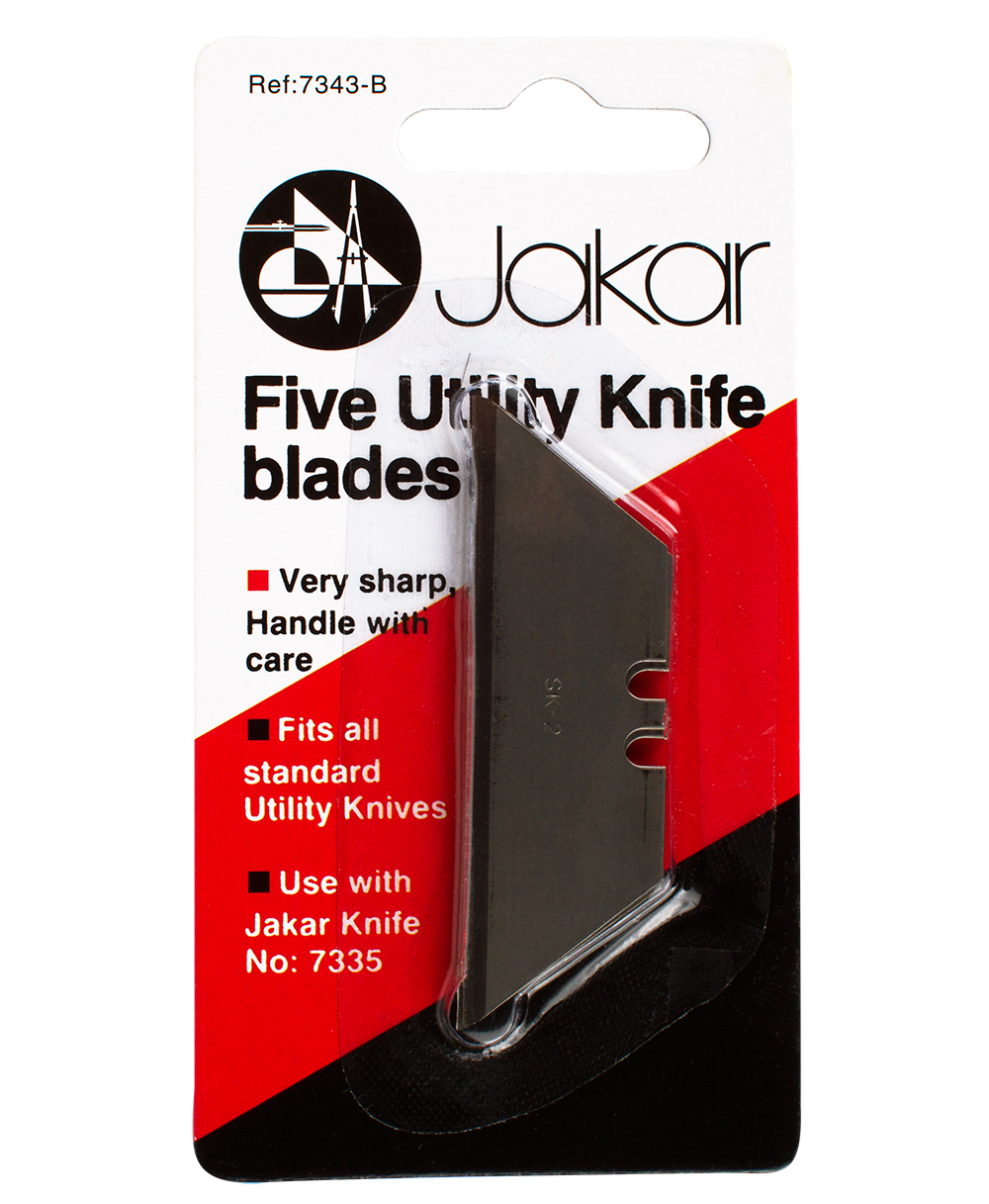 Jakar : Heavy Duty Utility Knife : Spare Blades 5 pack : for no. A7335 / 7335