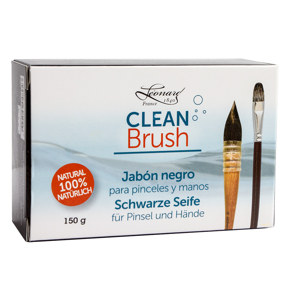 Leonard : Clean Brush : Black Soap : For Brushes and Hands : 150g