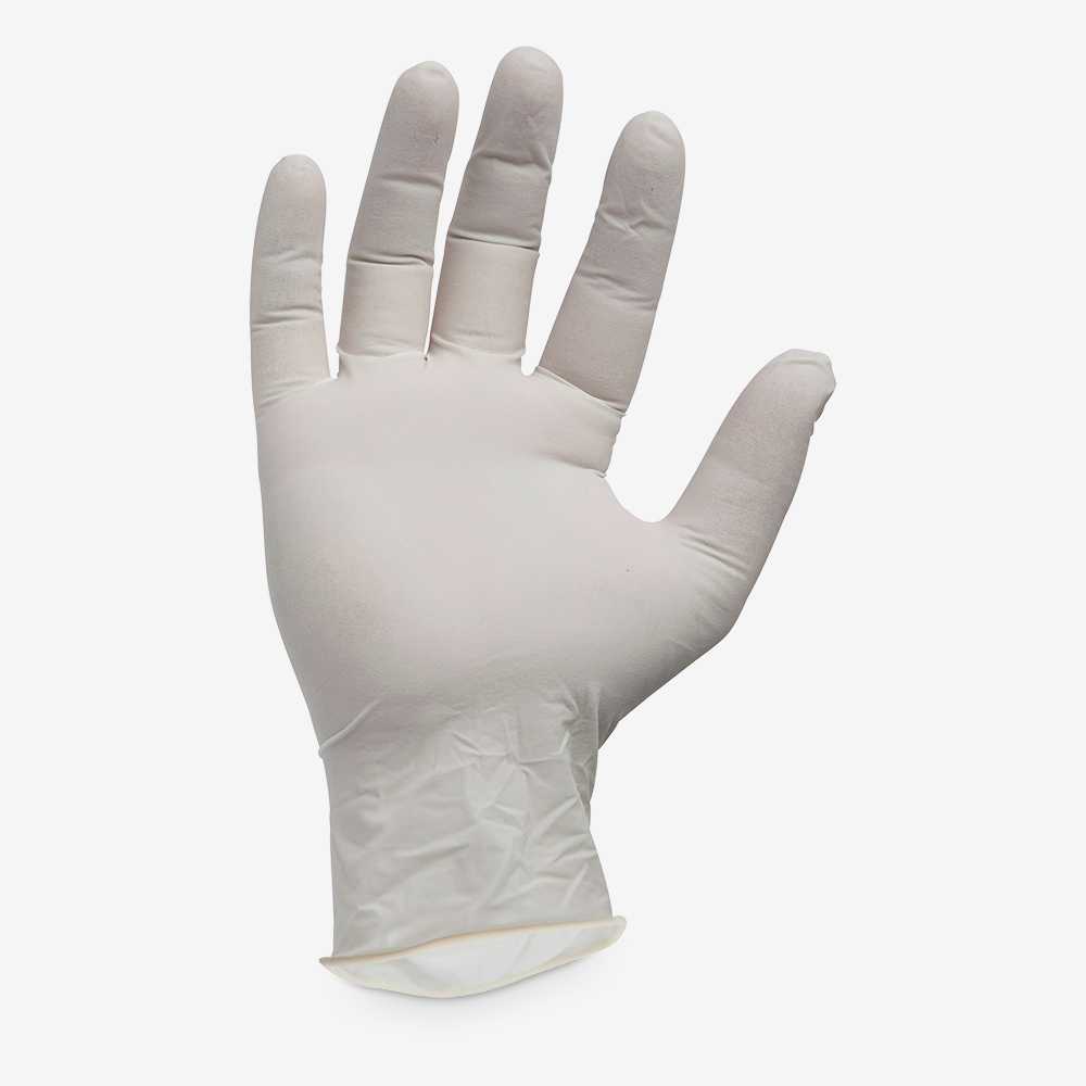 Black Latex Gloves : Box of  100 : Medium