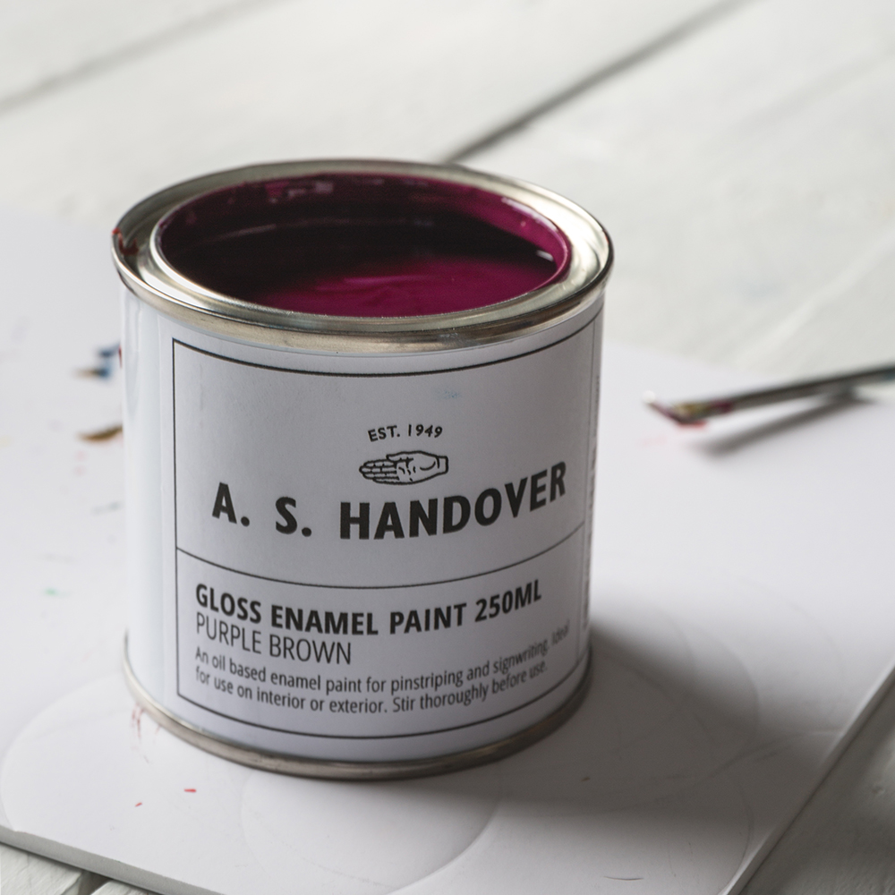 Handover : Signwriting & Pinstriping Enamel: Purple Brown : 250ml: Gloss : By Road Parcel Only