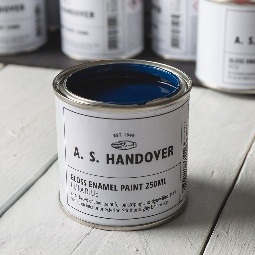 Handover : Signwriting & Pinstriping Enamel: Ultra Blue : 250ml: Gloss : By Road Parcel Only