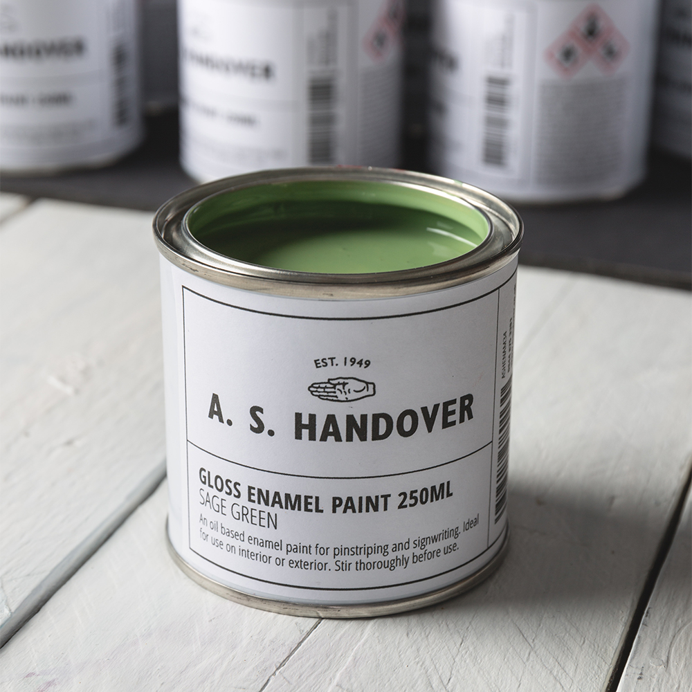 Handover : Signwriting & Pinstriping Enamel: Sage Green : 250ml: Gloss : By Road Parcel Only