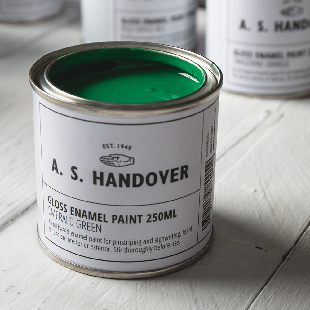 Handover : Signwriting & Pinstriping Enamel: Emerald Green : 250ml: Gloss : By Road Parcel Only