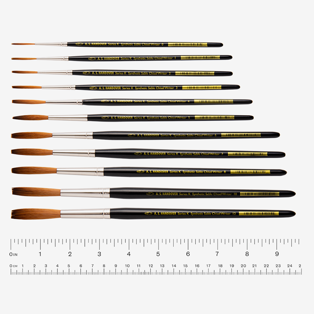 Handover : Synthetic Chisel Edge Signwriting Brushes : Series K