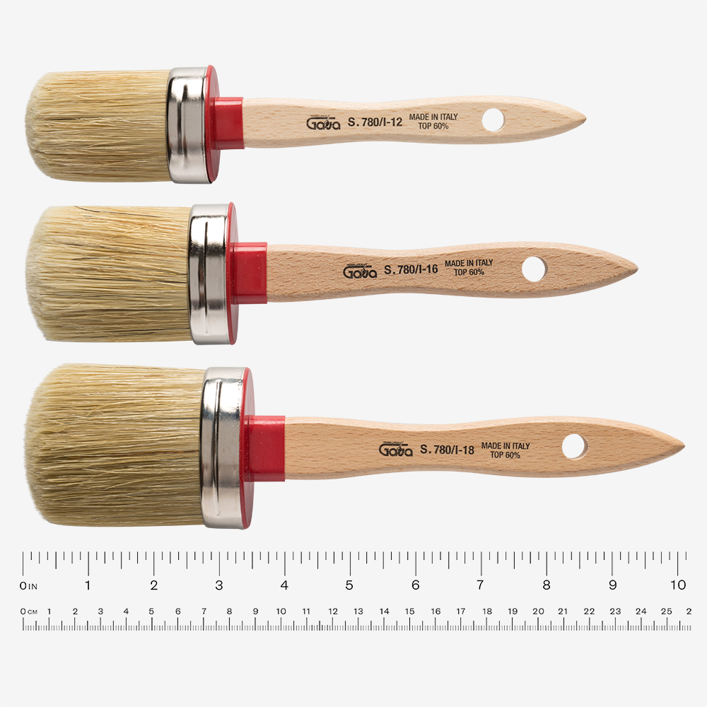 Gava : Lily Bristle Oval Varnish Brush : # 4 Ferrule 16 x 22 mm