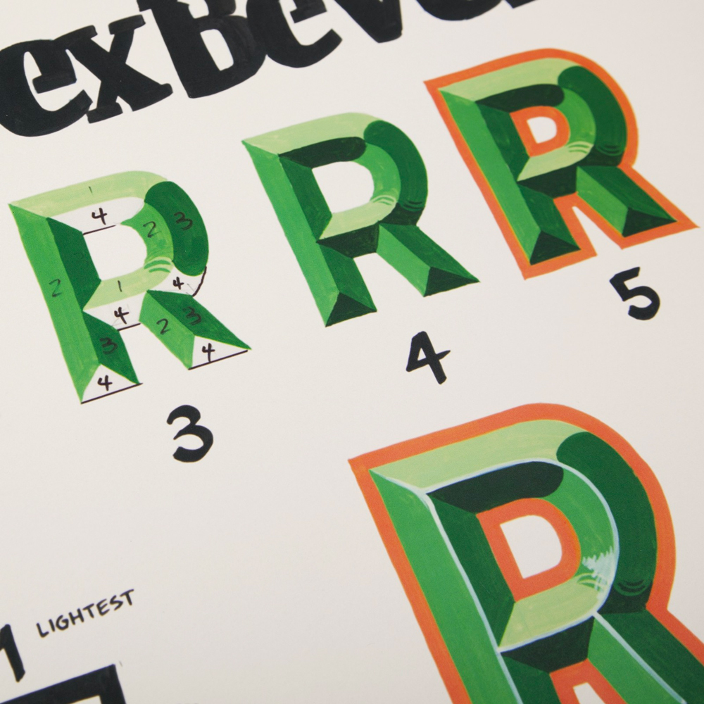 Better Letters : Convex Bevel Poster