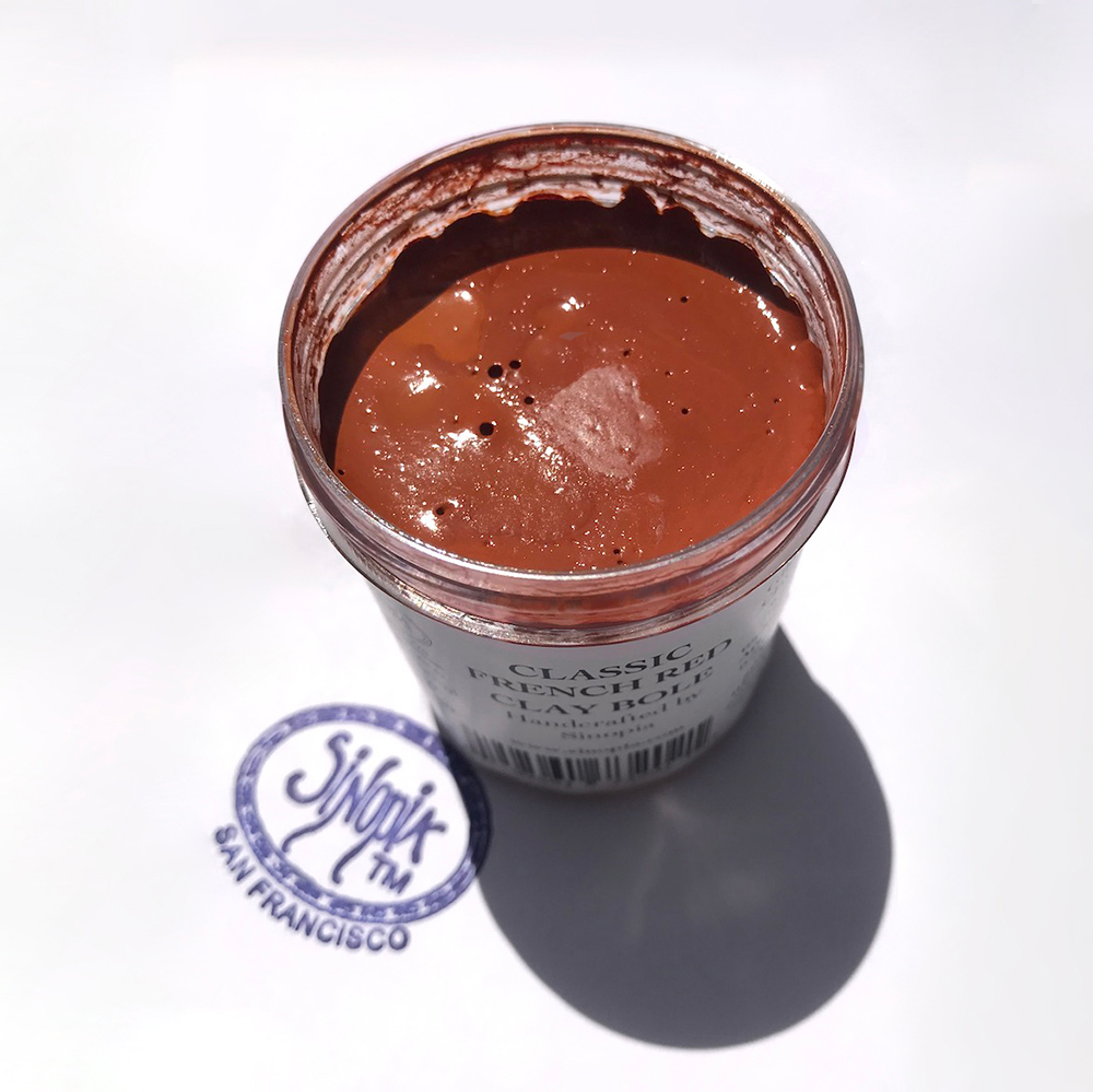 Sinopia : Clay Bole For Water Gilding : 4oz (Approx. 100ml) : Classic French Red
