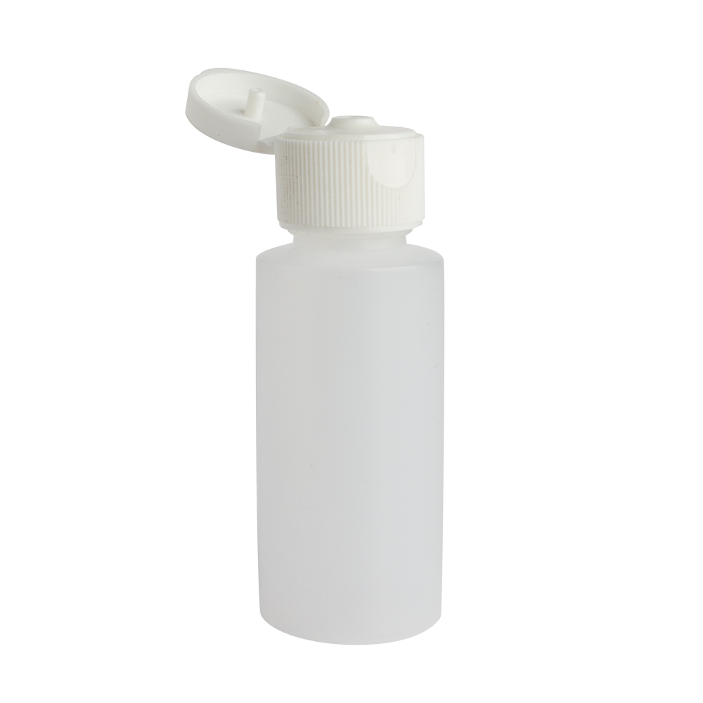 Handover : HDPE Plastic Bottle (suitable for solvent based paints) : 2oz/60ml : Flip Top