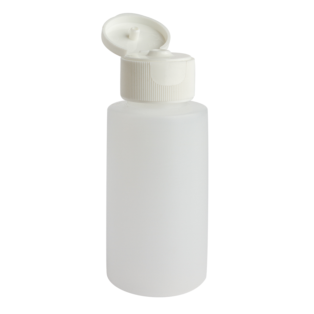 Handover : HDPE Plastic Bottle (suitable for solvent based paints) : 4oz / 118ml : Flip Top