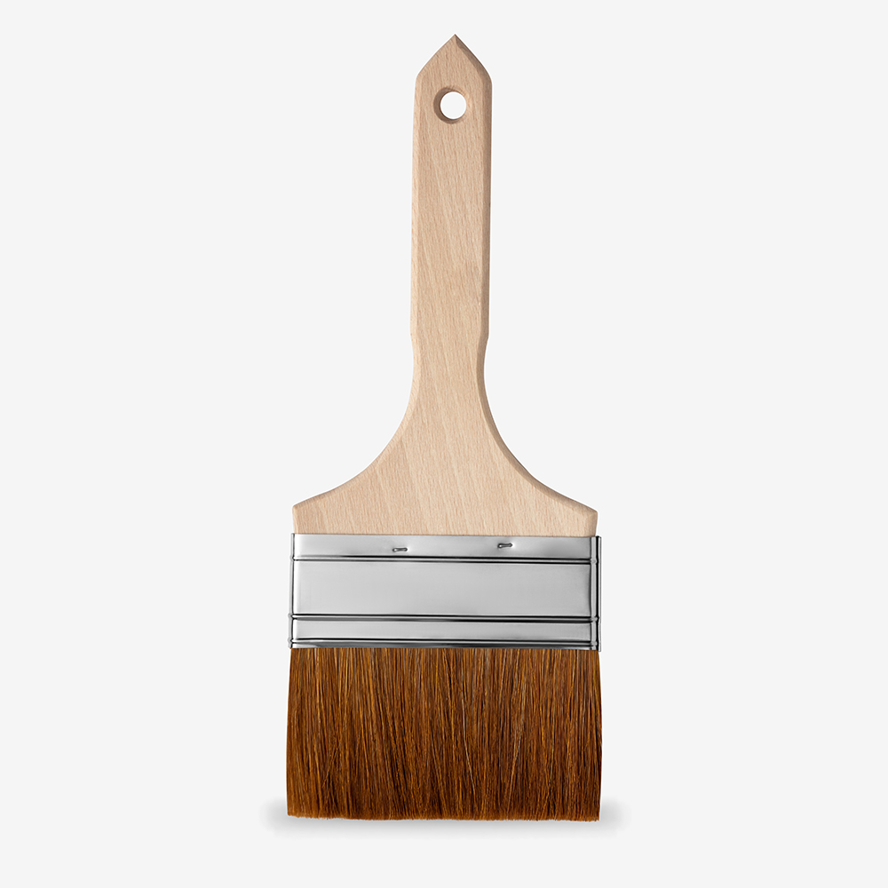 Handover : Flat Thin Ox Mixture Lacquer Brush : 4 in