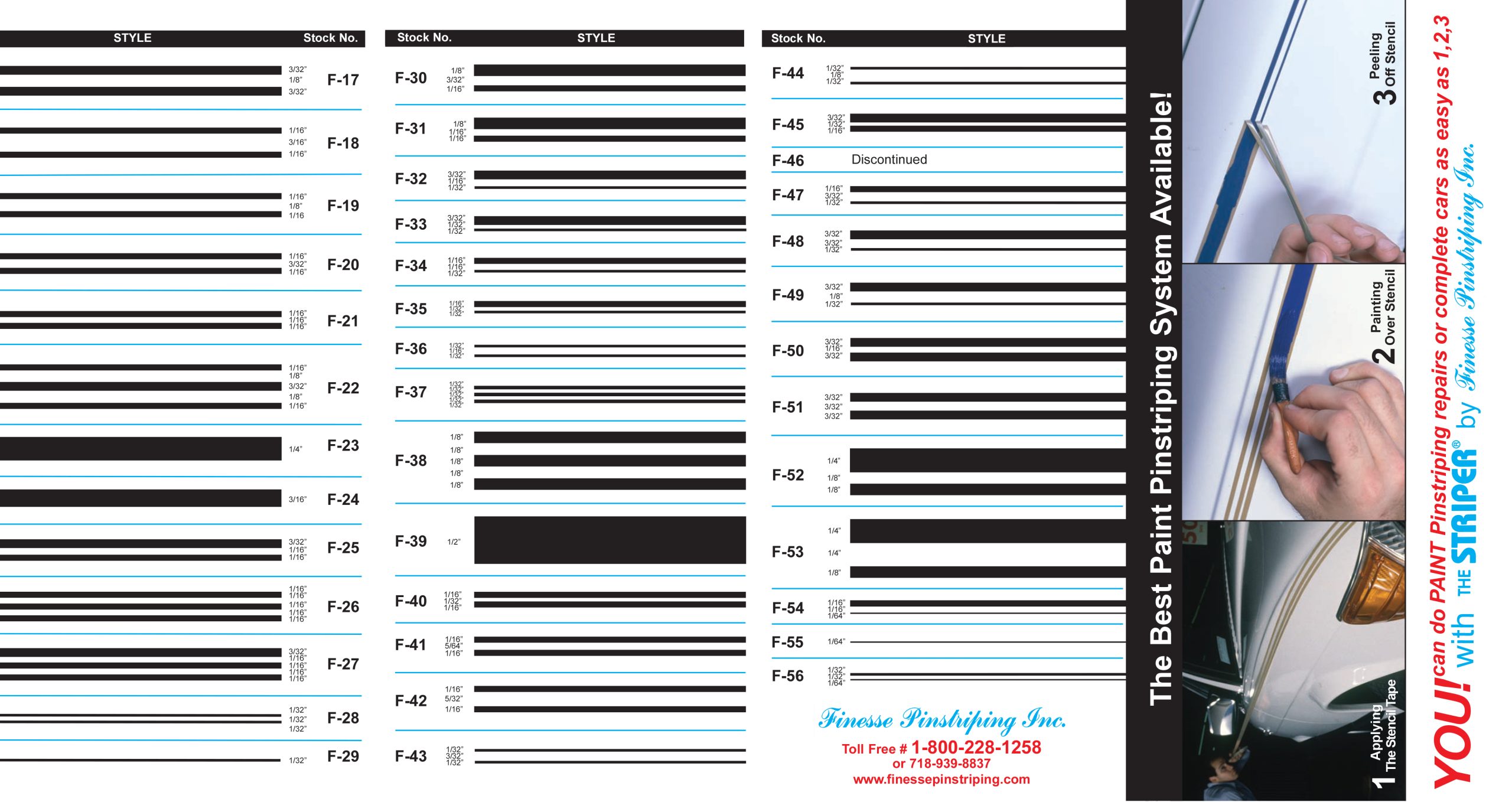 Finesse : Pinstriping Tapes : Extra Long 160 ft