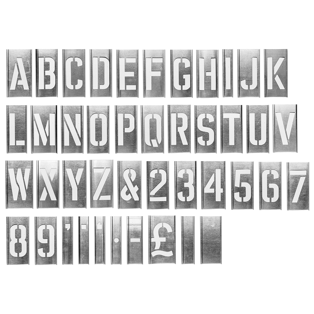 Handover  :  Interlocking  Alphabet/Lettering  Stencils  in  a  76  Piece  Set  :  3  in