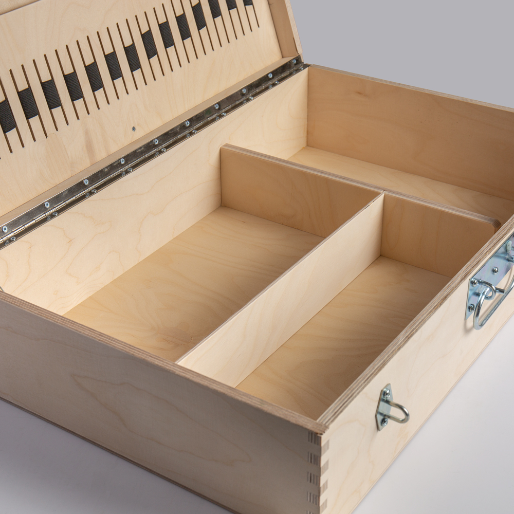 Handover  :  Large  Wooden  Kit  Box  :  60x18x40cm