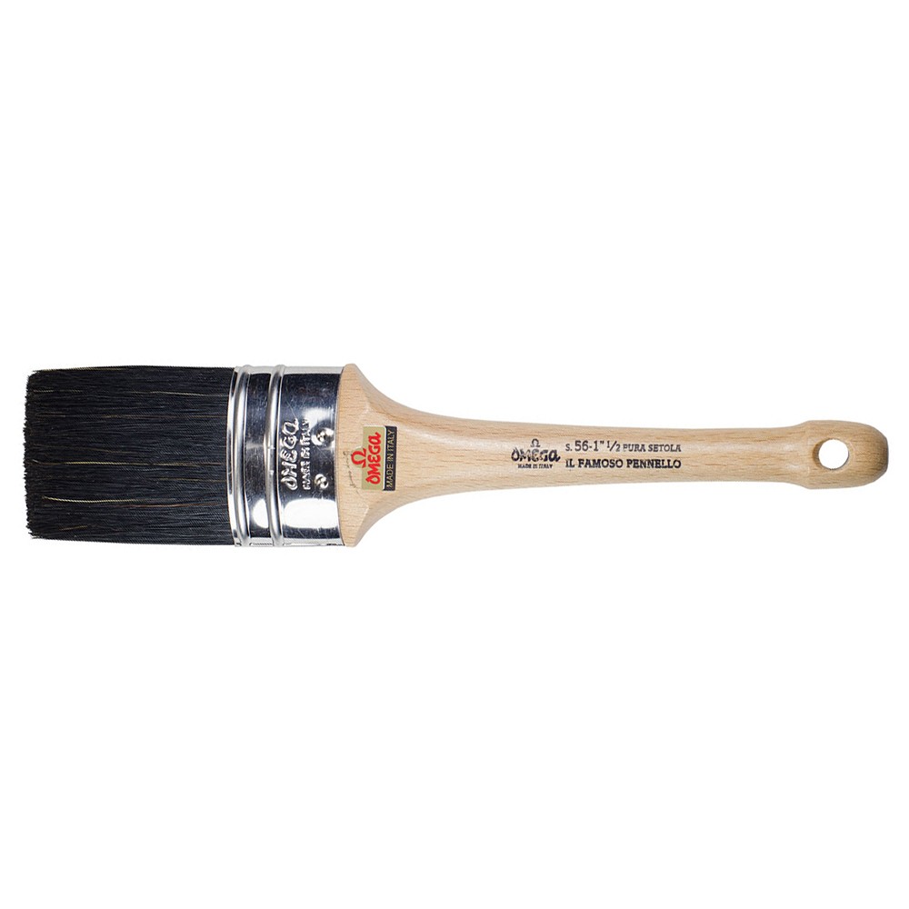 Omega : Pure Bristle Professional Oval Varnish Brush : Series 56 : Size 11/2