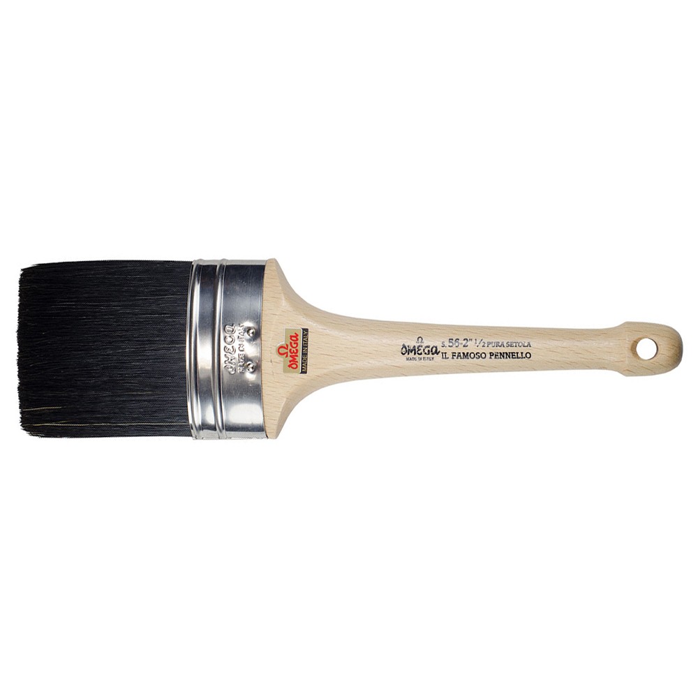 Omega : Pure Bristle Professional Oval Varnish Brush : Series 56 : Size 21/2