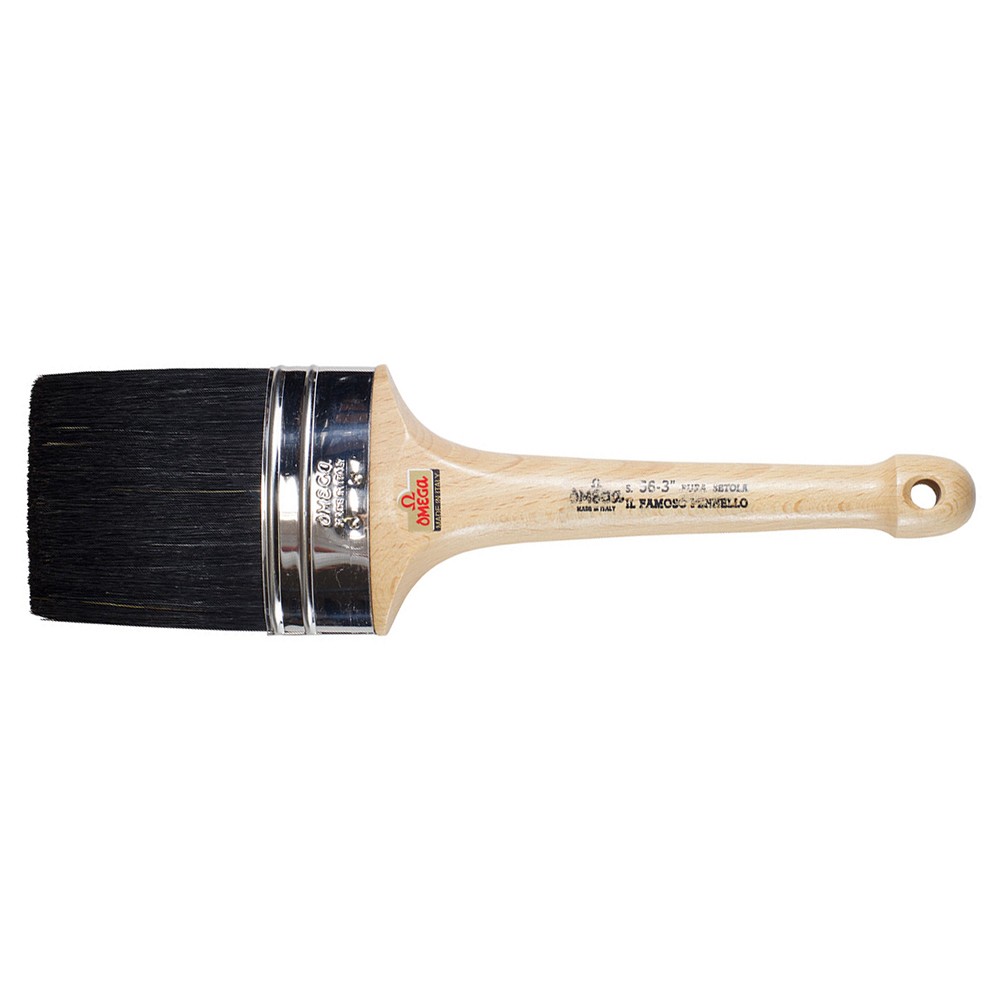 Omega : Pure Bristle Professional Oval Varnish Brush : Series 56 : Size 3