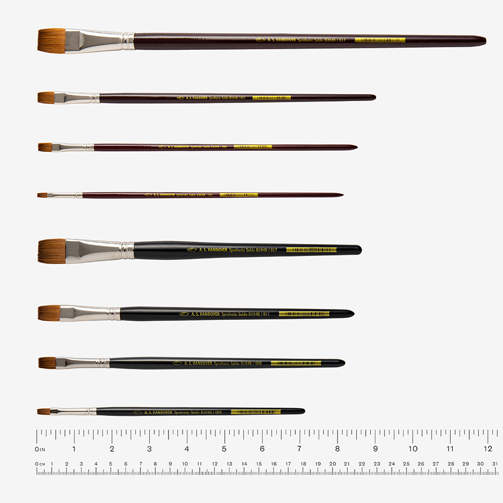 Handover : Series K : Long Handled Synthetic Sable Brushes