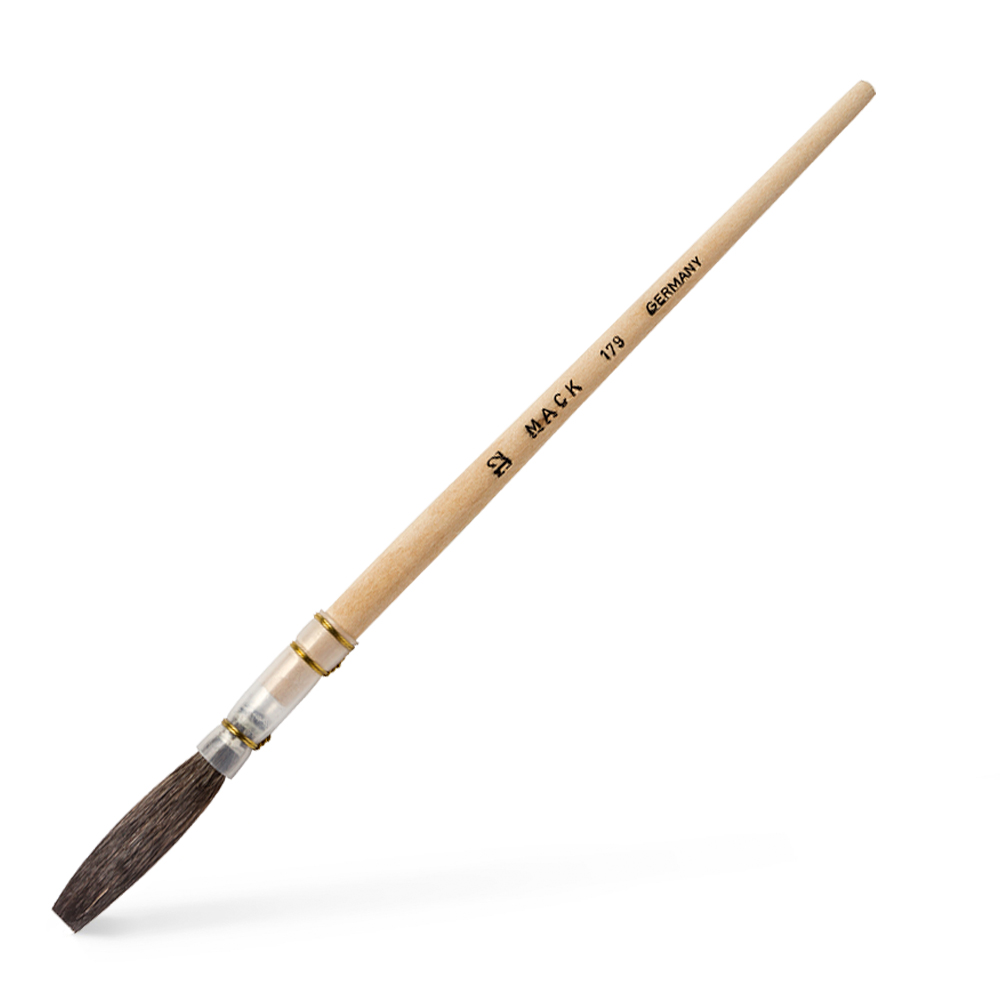 Mack : Series 179 : Brown Pencil Quill, Plain Handle : # 12
