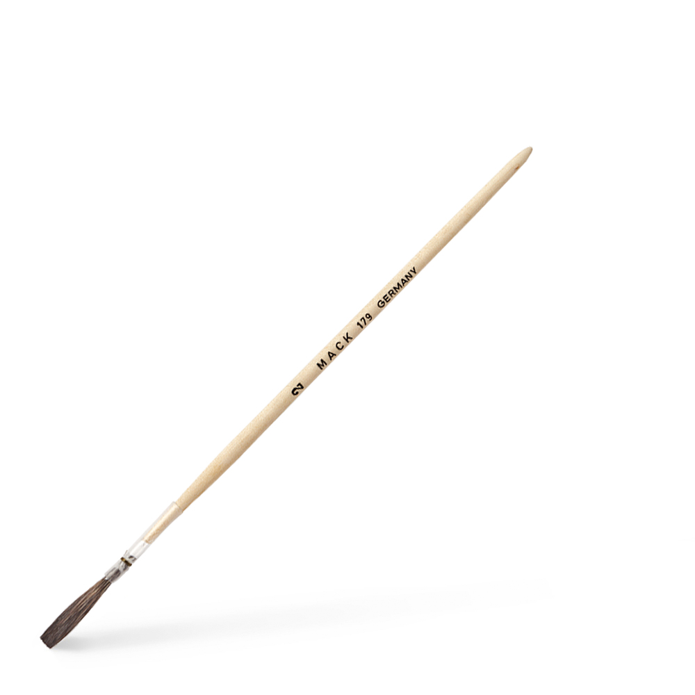 Mack : Series 179 : Brown Pencil Quill, Plain Handle : # 2