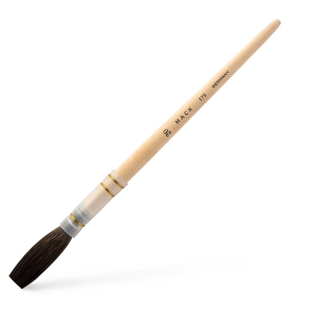 Mack : Series 179 : Brown Pencil Quill, Plain Handle : # 20
