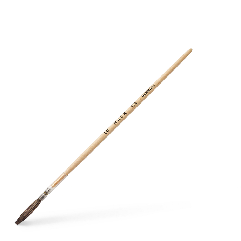 Mack : Series 179 : Brown Pencil Quill, Plain Handle : # 3