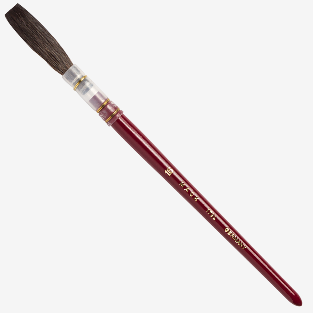 Mack : Series 179L : Brown Pencil Quill, Red Lacquer Handle : # 16