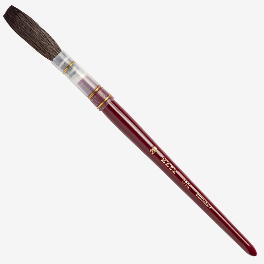 Mack : Series 179L : Brown Pencil Quill, Red Lacquer Handle : # 20