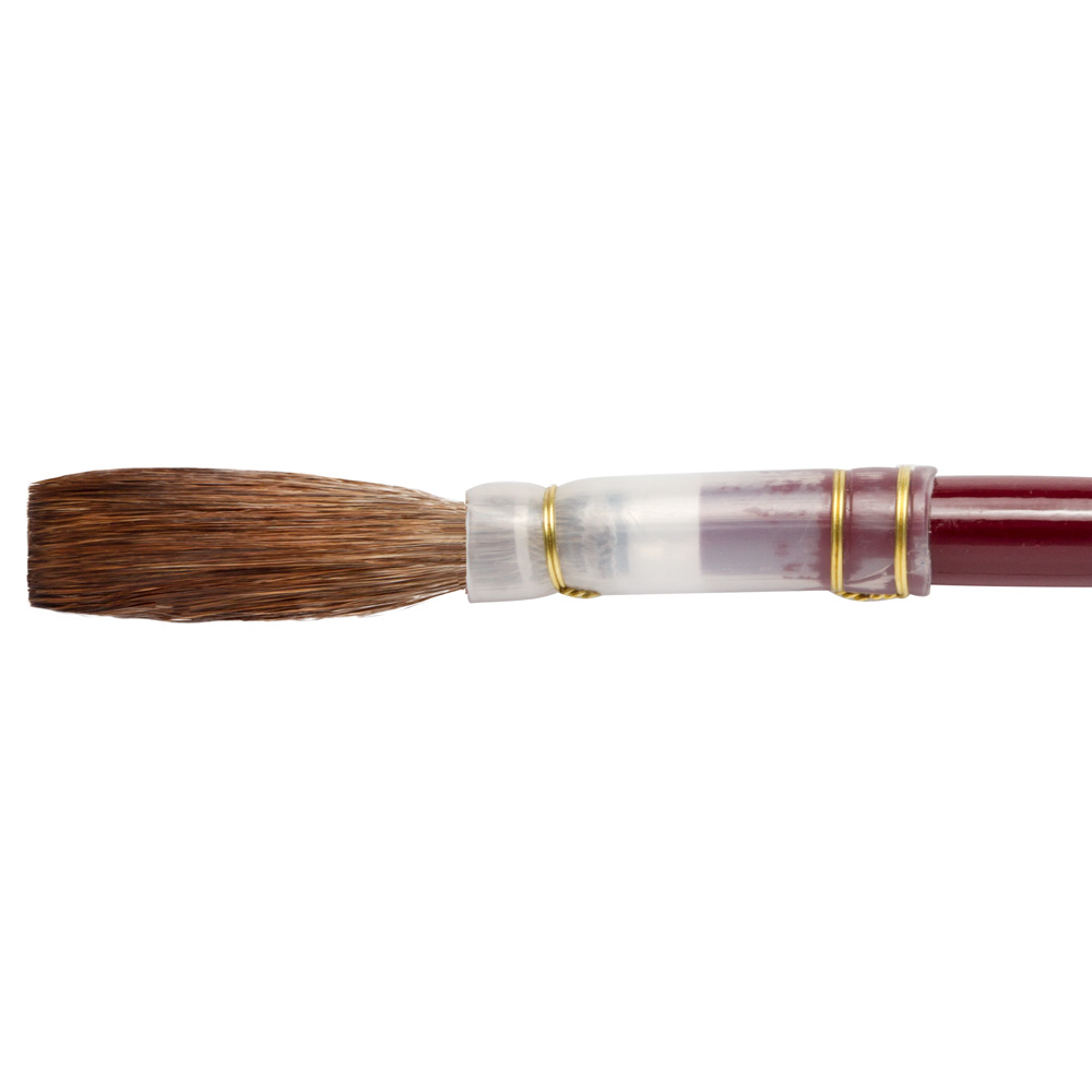 Mack : Series 179L : Brown Pencil Quill, Red Lacquer Handle : # 24