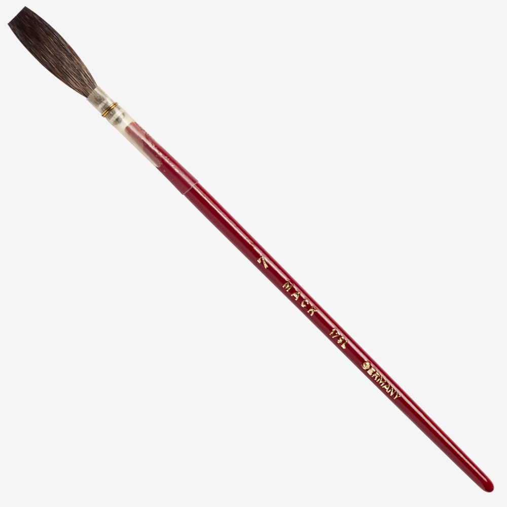 Mack : Series 179L : Brown Pencil Quill, Red Lacquer Handle : # 7