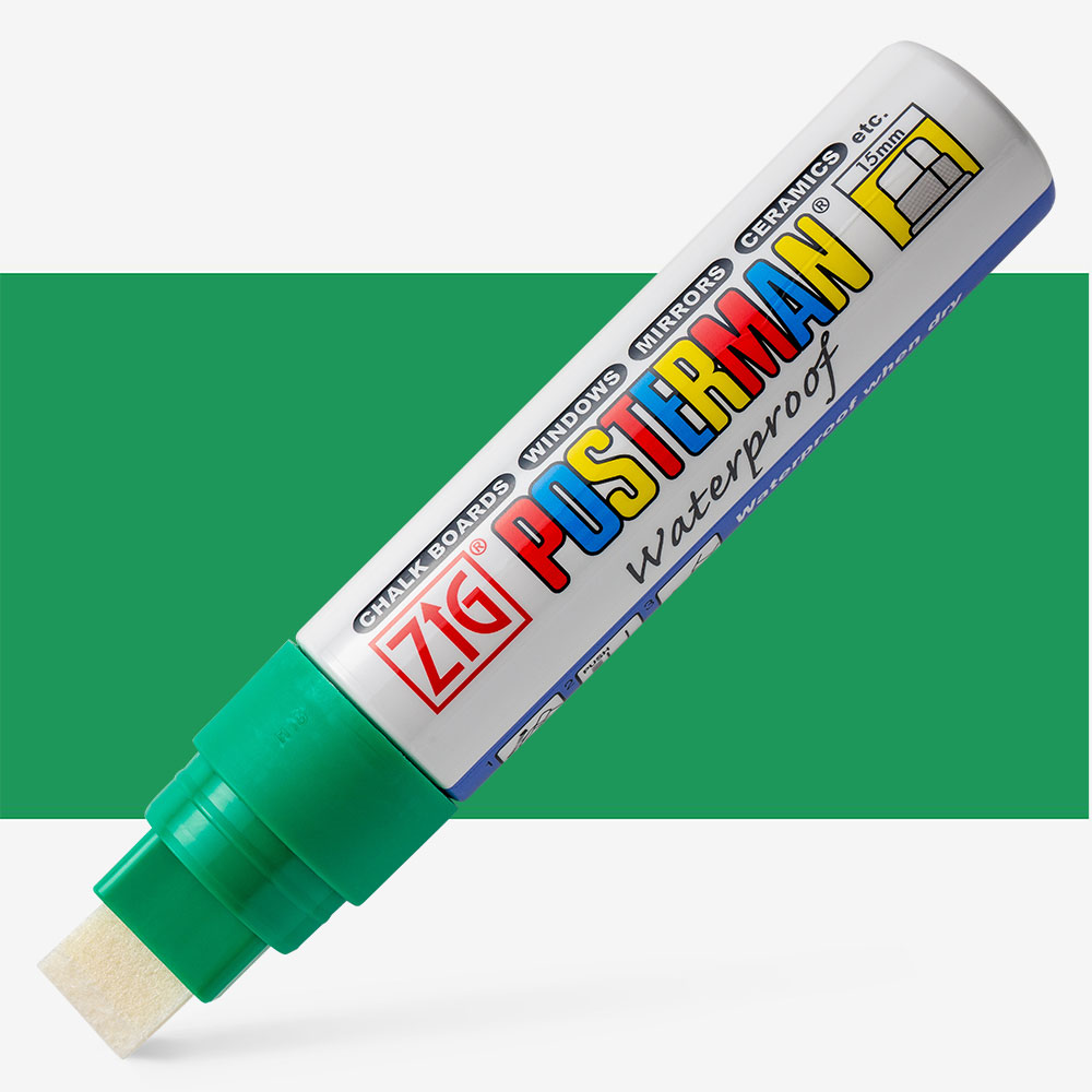 Kuretake : Zig : Posterman Chalk Board Marker : Big & Broad (15mm Nib) : Green