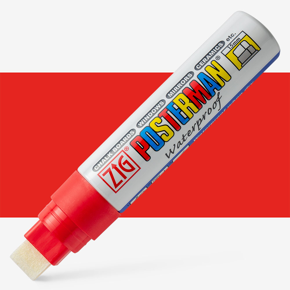 Kuretake : Zig : Posterman Chalk Board Marker : Big & Broad (15mm Nib) : Red