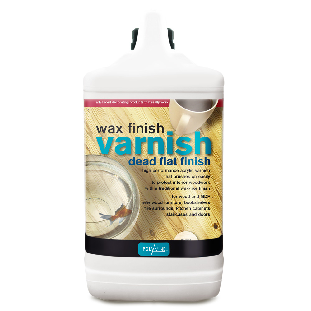 Polyvine: Clear Wax Finish Varnish Dead Flat: 4 litre