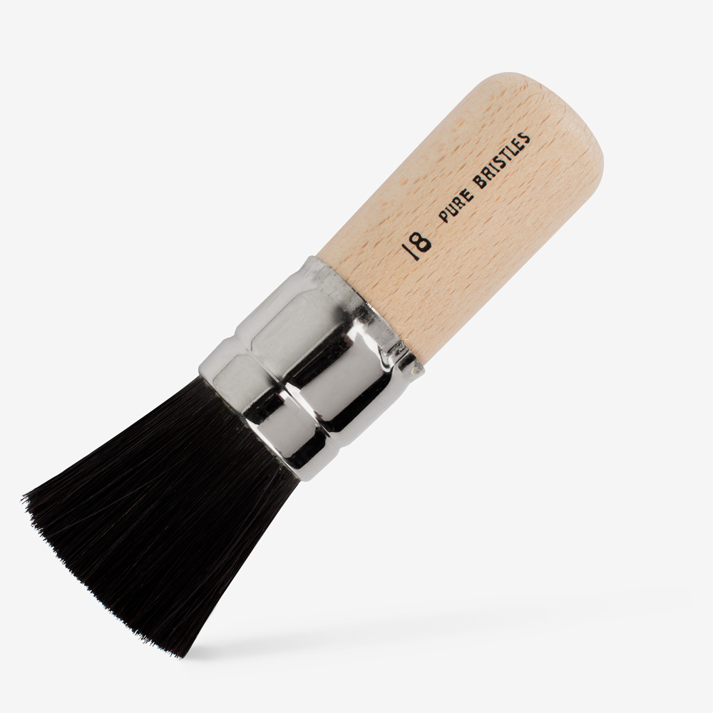 Handover : Black Bristle Stencil Brush : #18 - 1 1/8 in