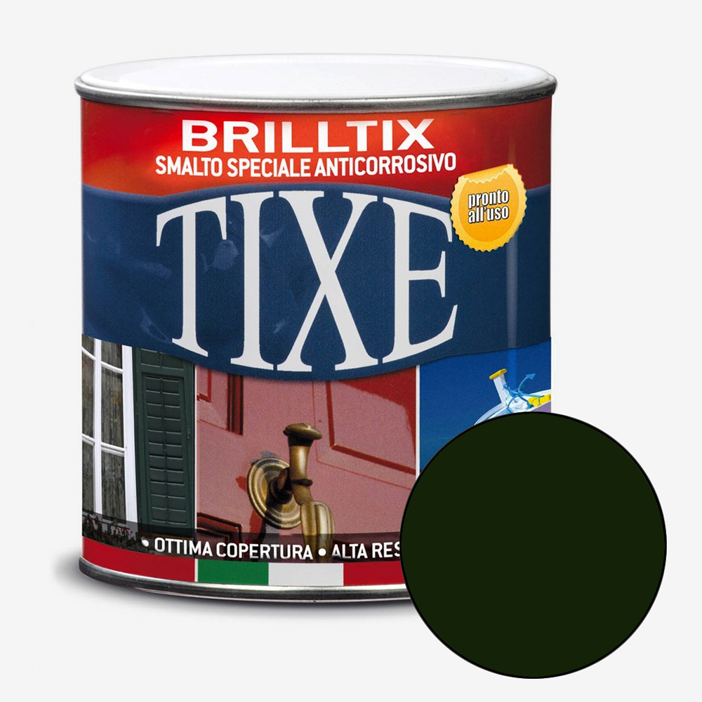 Tixe : Brilltix : Solvent Based Enamel : Satin : 500ml : Moss Green (Verde Muschio)