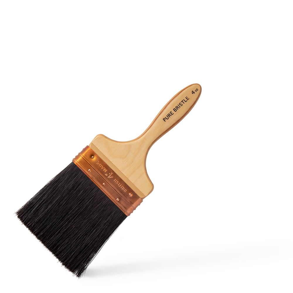 RTF Granville : Copper Bound Black Bristle Wall Brush : 4 inch