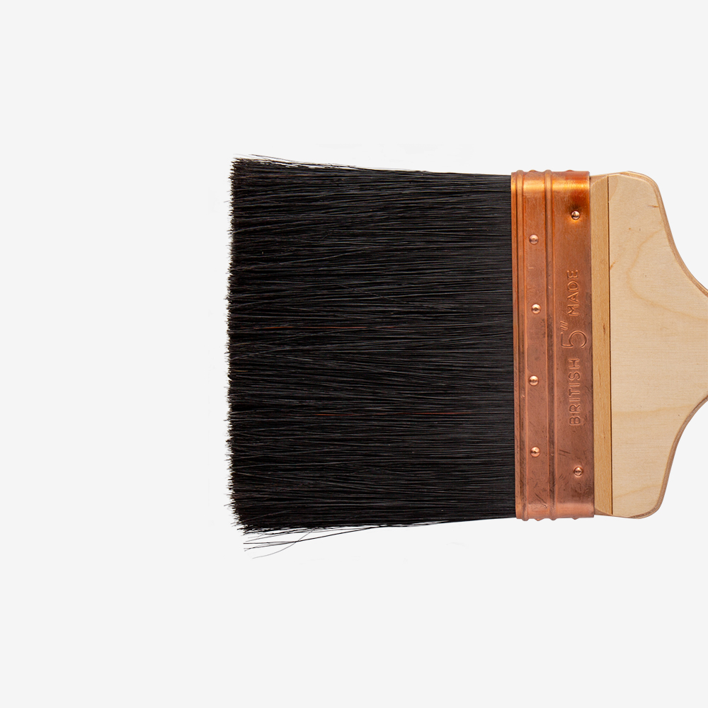 RTF Granville : Copper Bound Black Bristle Wall Brush : 5 inch